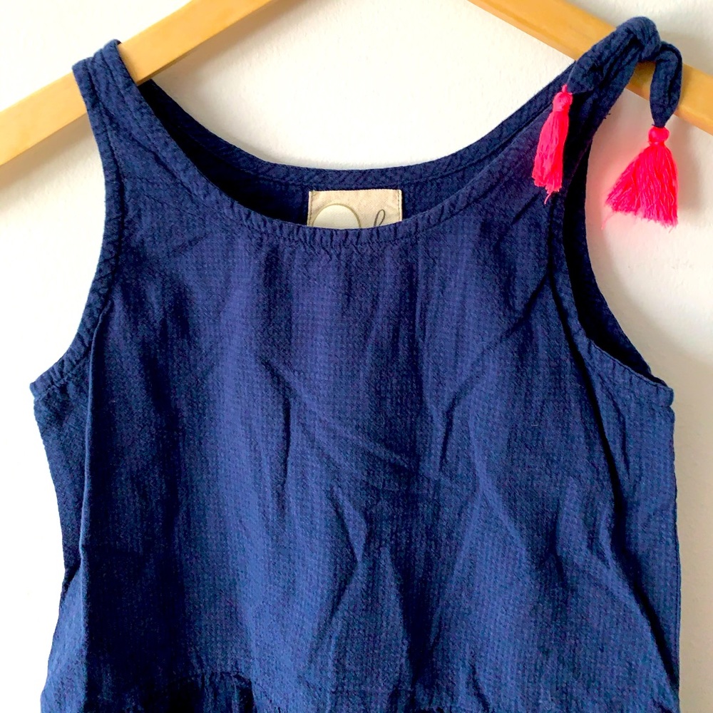 Peek brand. 100 percent cotton sleeveless dress. Size 6/7. Worn once.  Like new.